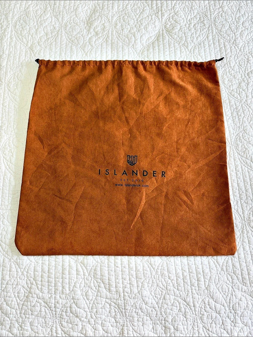 Islander UK Brown Drawstring Dust Bag Pouch 18”x18”